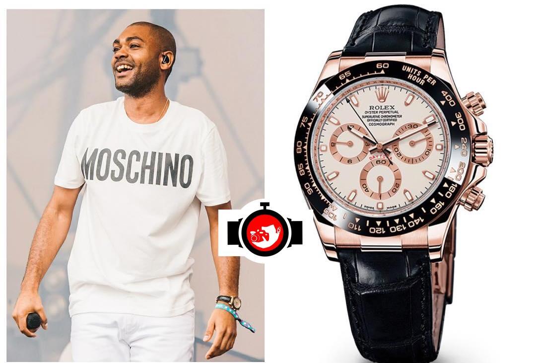 artist Kano spotted wearing a Rolex 116515