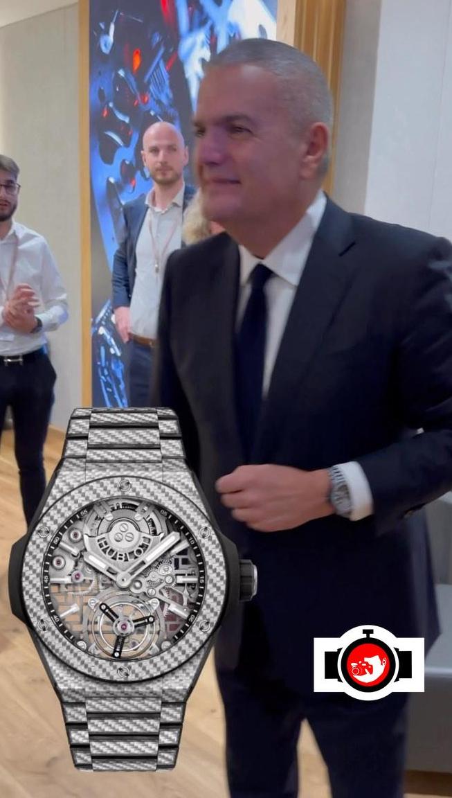 business man Ricardo Guadalupe spotted wearing a Hublot 455.YS.0170.YS