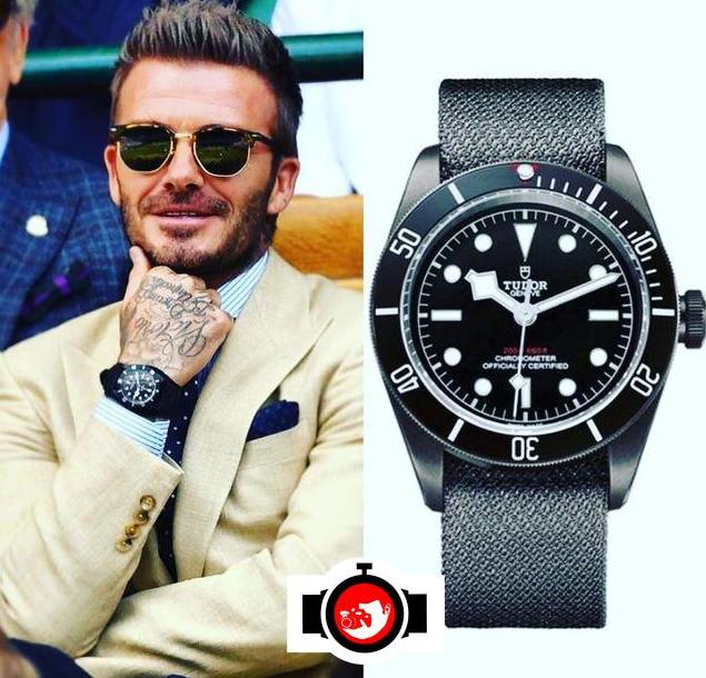 footballer David Beckham spotted wearing a Tudor 