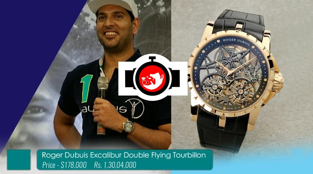 cricketer Yuvraj Singh spotted wearing a Roger Dubuis 