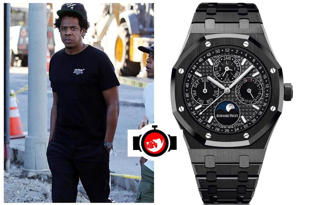 rapper Jay-Z spotted wearing a Audemars Piguet 26579CE