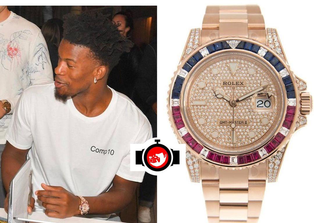 basketball player Jimmy Butler spotted wearing a Rolex 126755SARU