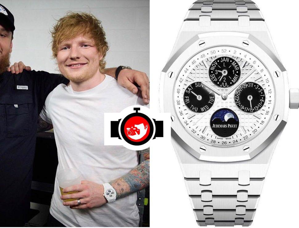 singer Ed Sheeran spotted wearing a Audemars Piguet 