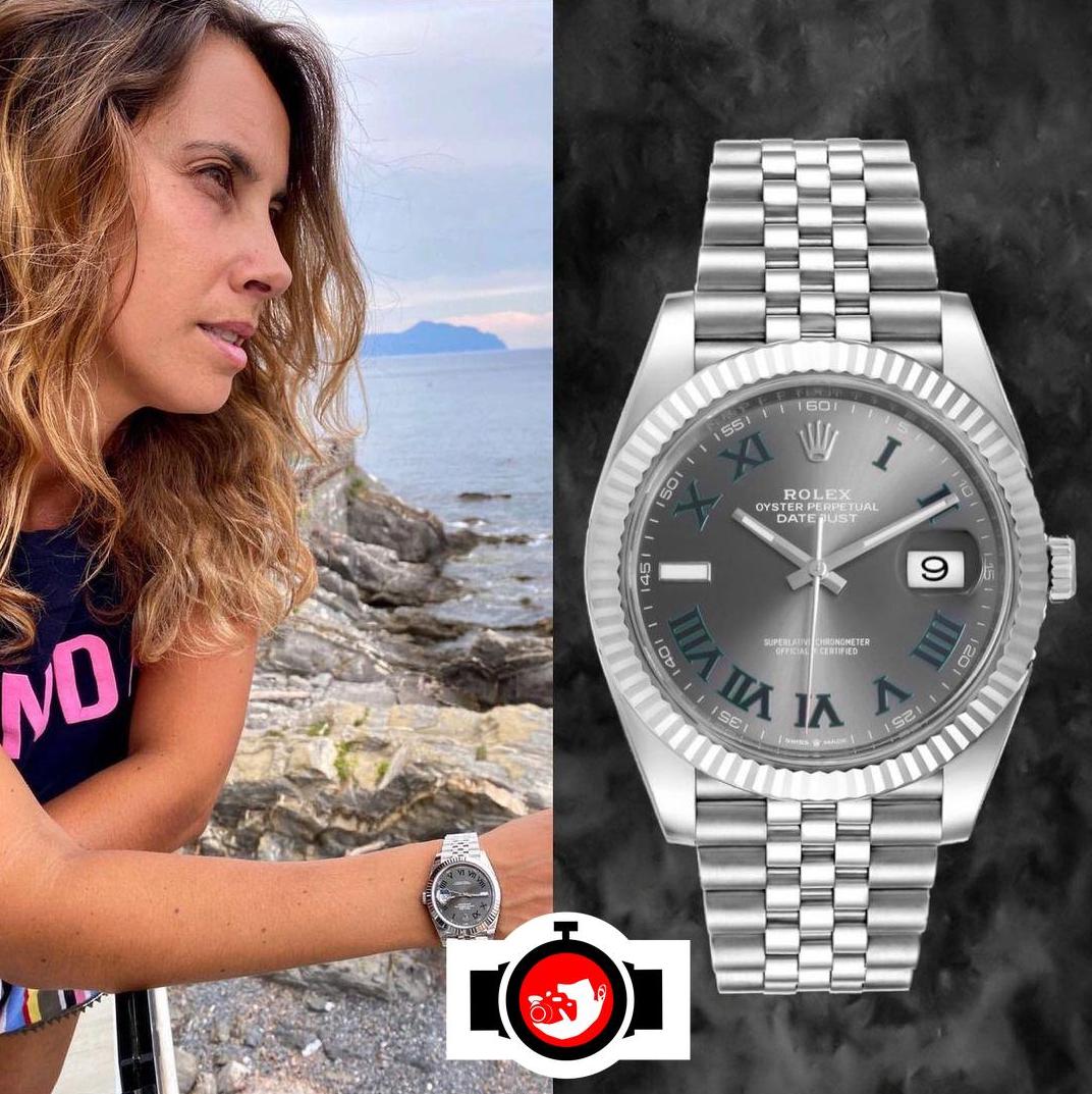 writer Giorgia Mondani spotted wearing a Rolex 126334