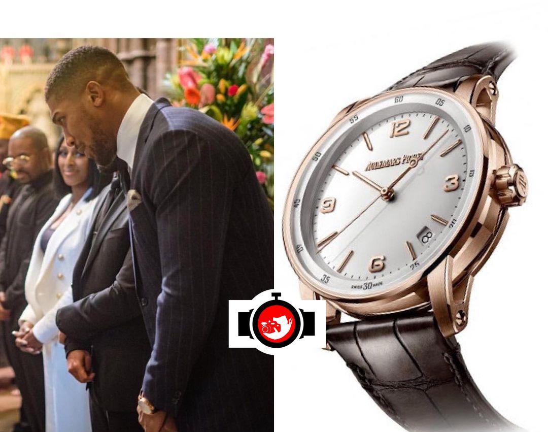boxer Anthony Joshua spotted wearing a Audemars Piguet 15210OR