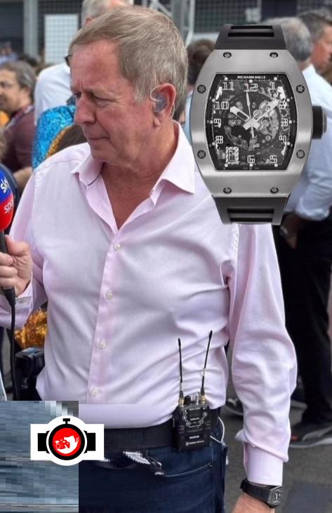 pilot Martin Brundle spotted wearing a Richard Mille RM 10