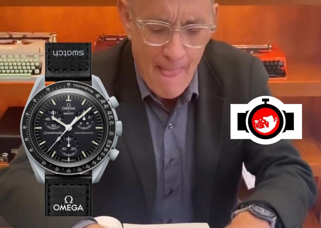 actor Tom Hanks spotted wearing a Swatch 