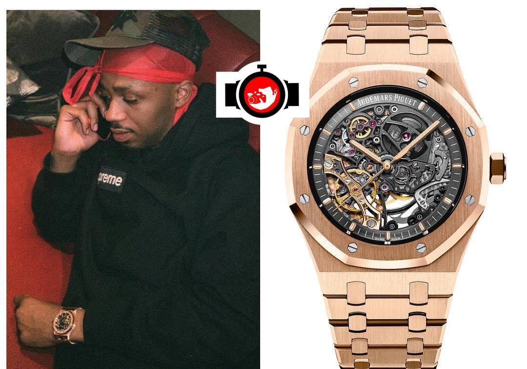 musician Metro Boomin spotted wearing a Audemars Piguet 15407OR