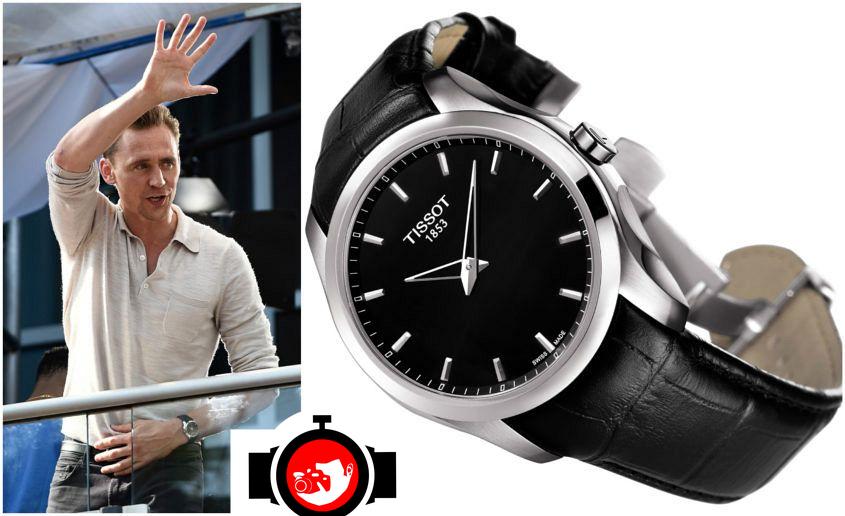 actor Tom Hiddleston spotted wearing a Tissot 