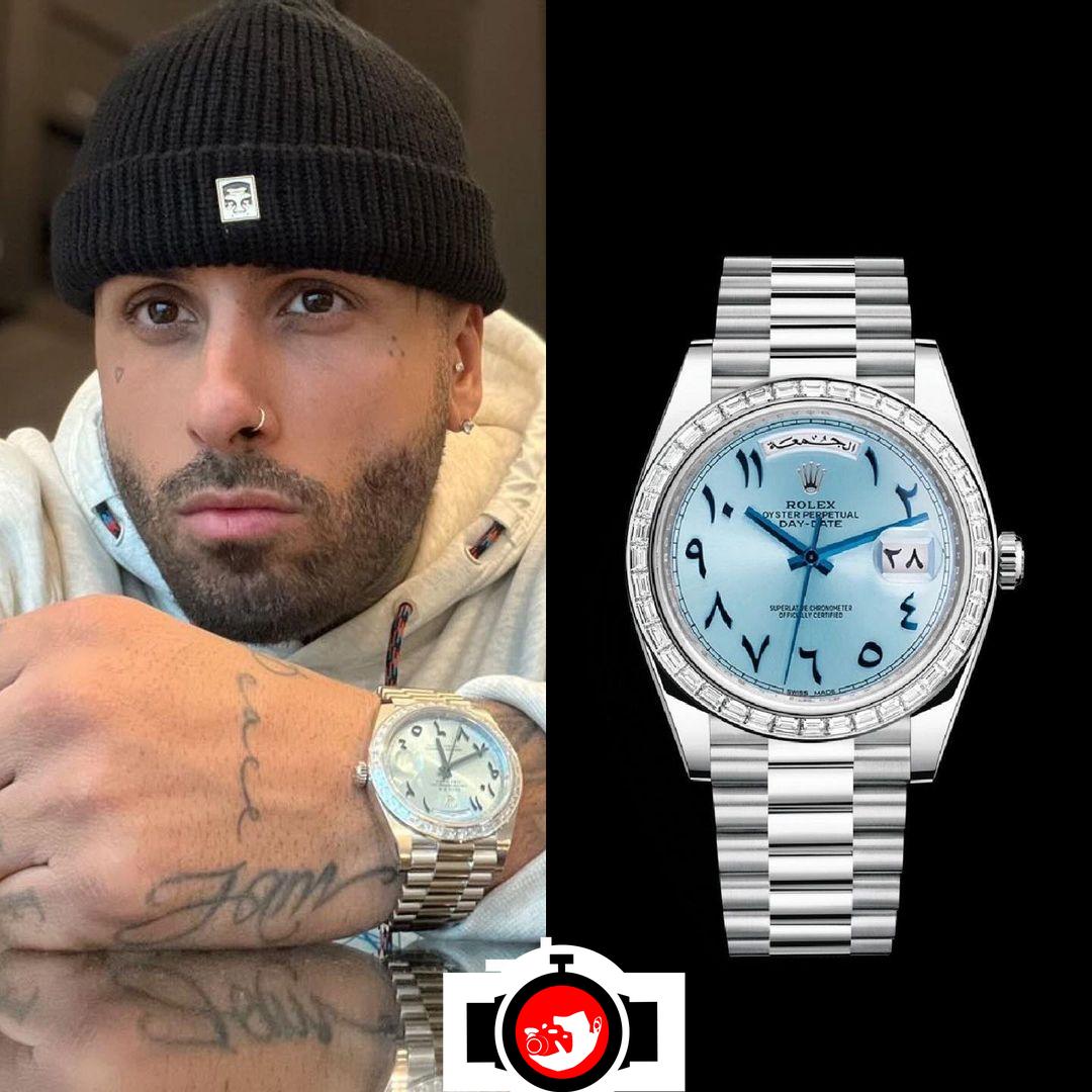 singer Nicky Jam spotted wearing a Rolex 228396TBR
