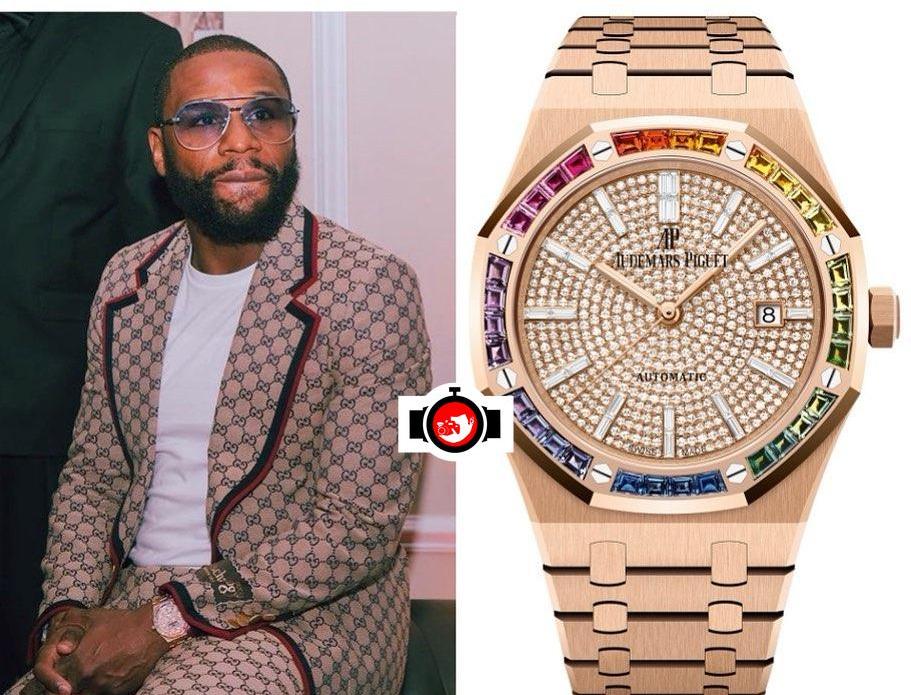 boxer Floyd Mayweather spotted wearing a Audemars Piguet 15413OR