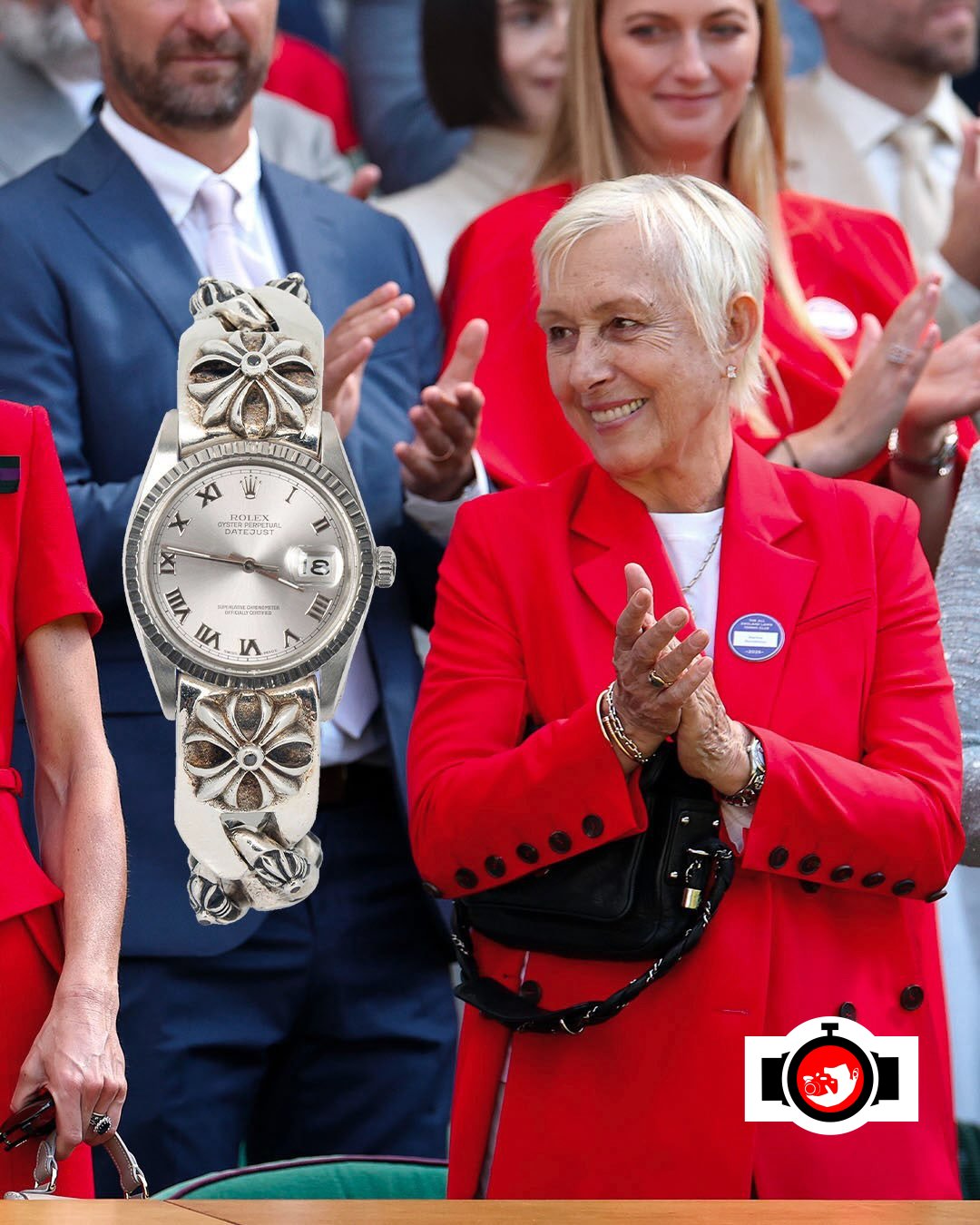 tennis player Martina Navratilova spotted wearing a Rolex 1601
