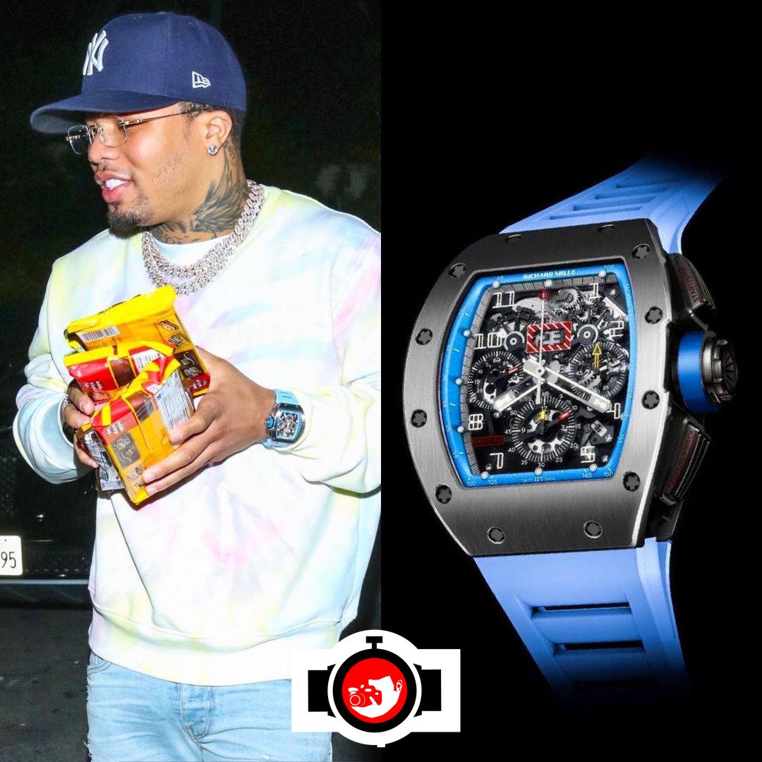 Gervonta Davis Flaunts His Dazzling Richard Mille RM011 Flyback Chronograph 'American Blue' in Titanium Watch Collection