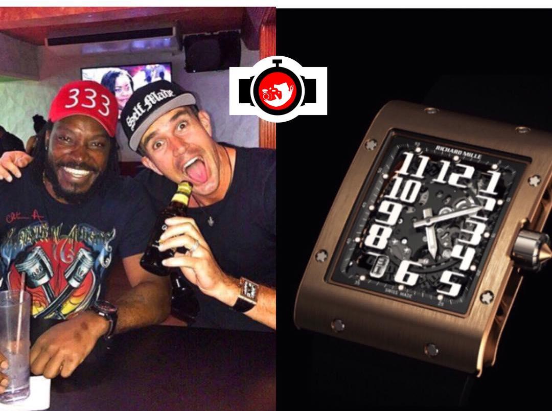 cricketer Kevin Pietersen spotted wearing a Richard Mille RM16