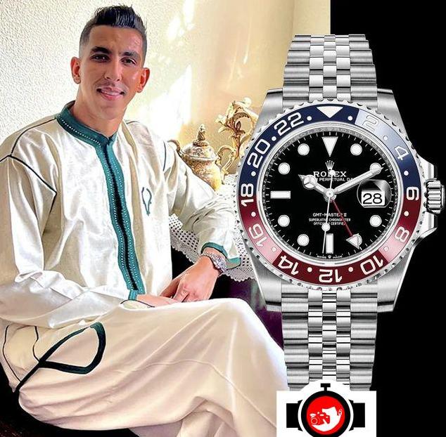 footballer Jawad El Yamiq spotted wearing a Rolex 