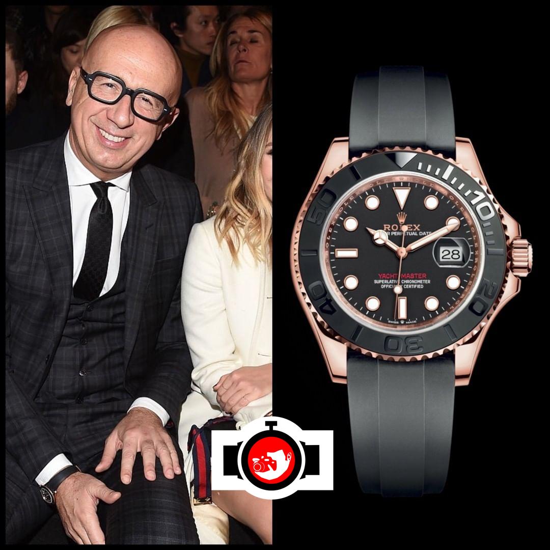 business man Marco Bizzarri spotted wearing a Rolex 126655