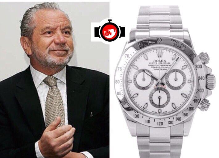business man Alan Sugar spotted wearing a Rolex 116520