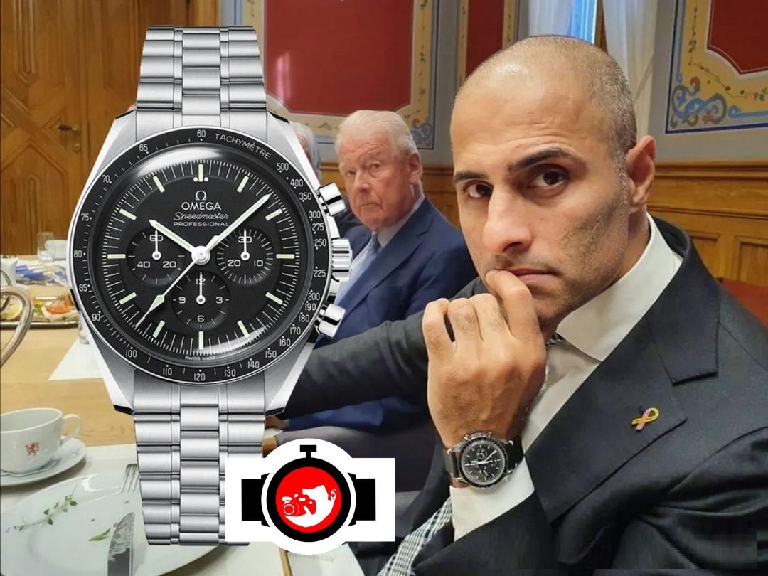 politician Mahmoud Farahmand spotted wearing a Omega 