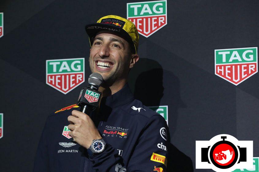 pilot Daniel Ricciardo spotted wearing a Tag Heuer 