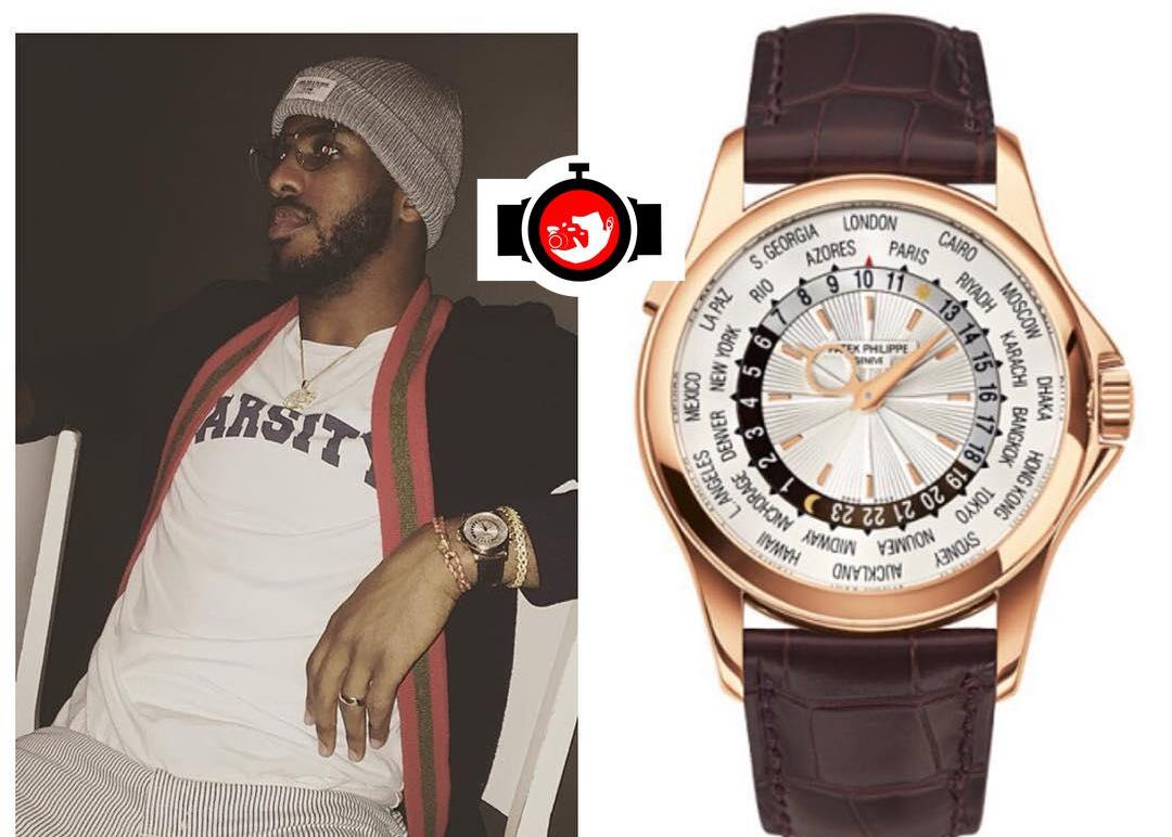 basketball player Chris Paul spotted wearing a Patek Philippe 5130R