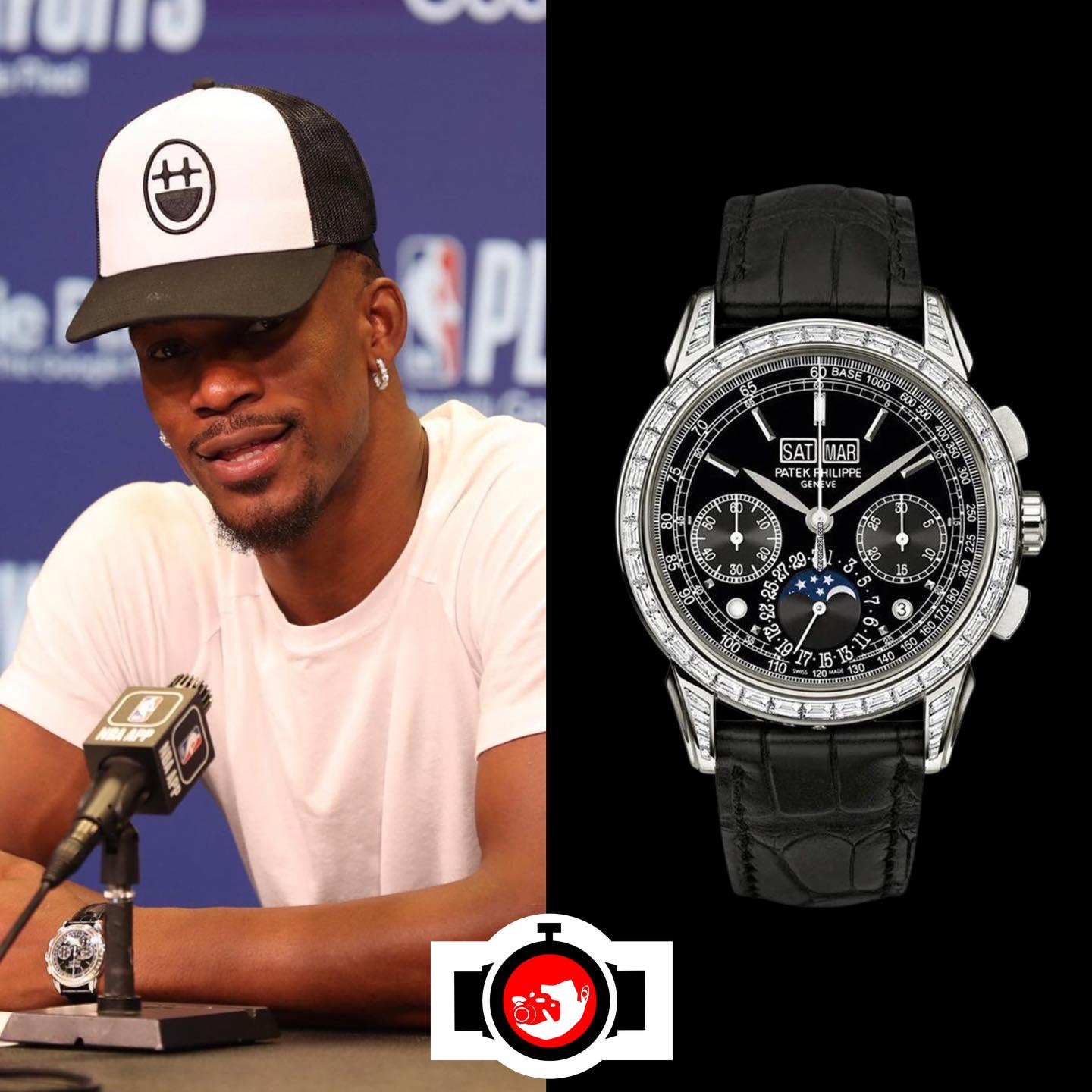 basketball player Jimmy Butler spotted wearing a Patek Philippe 5271P