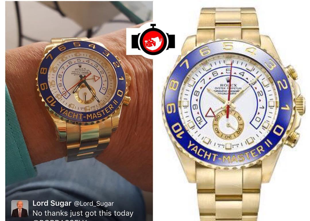 business man Alan Sugar spotted wearing a Rolex 