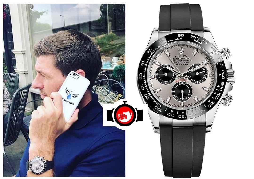 footballer Steven Gerrard spotted wearing a Rolex 116519