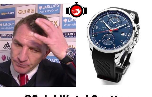 football manager Brendan Rogers spotted wearing a IWC 