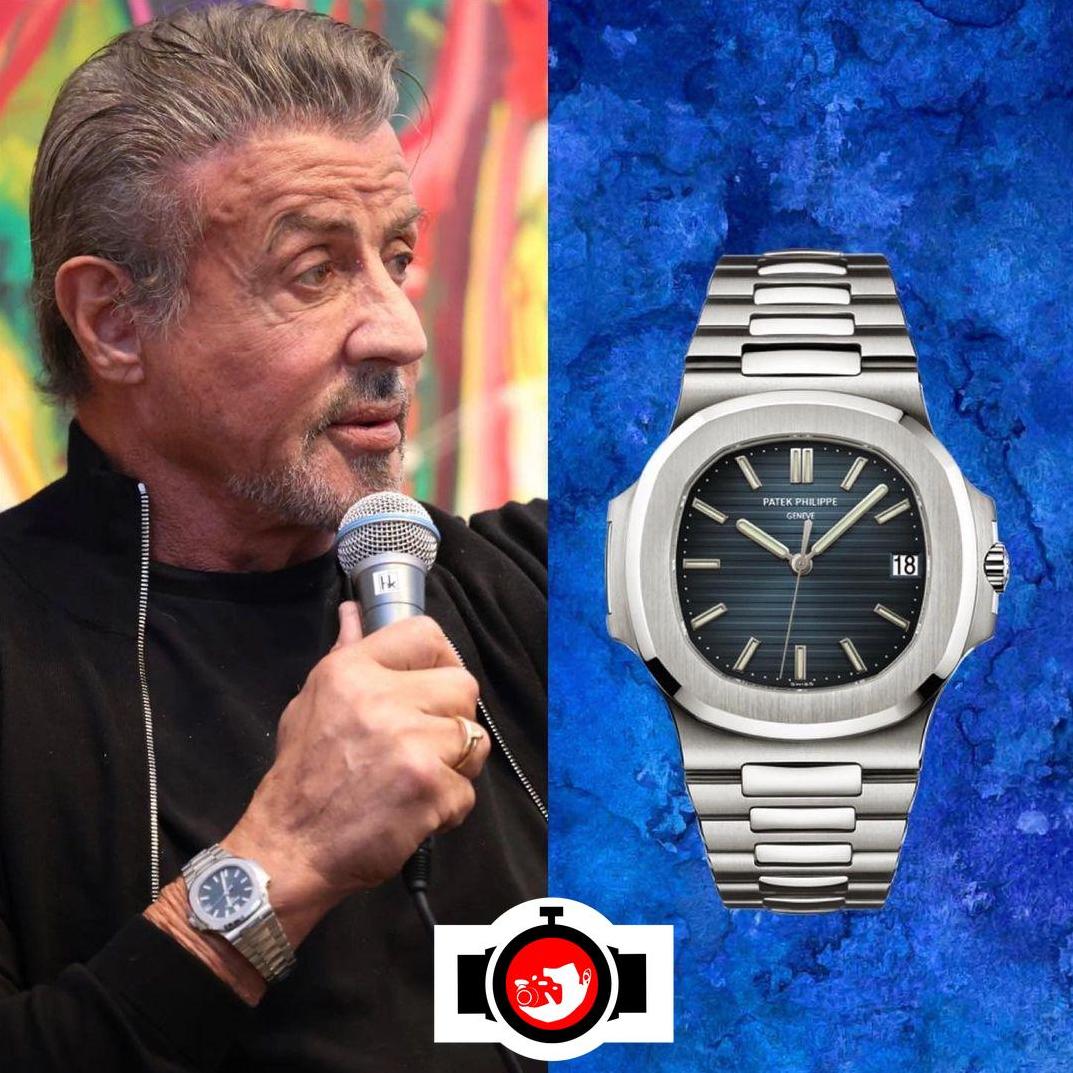 actor Sylvester Stallone spotted wearing a Patek Philippe 5711/1A-010