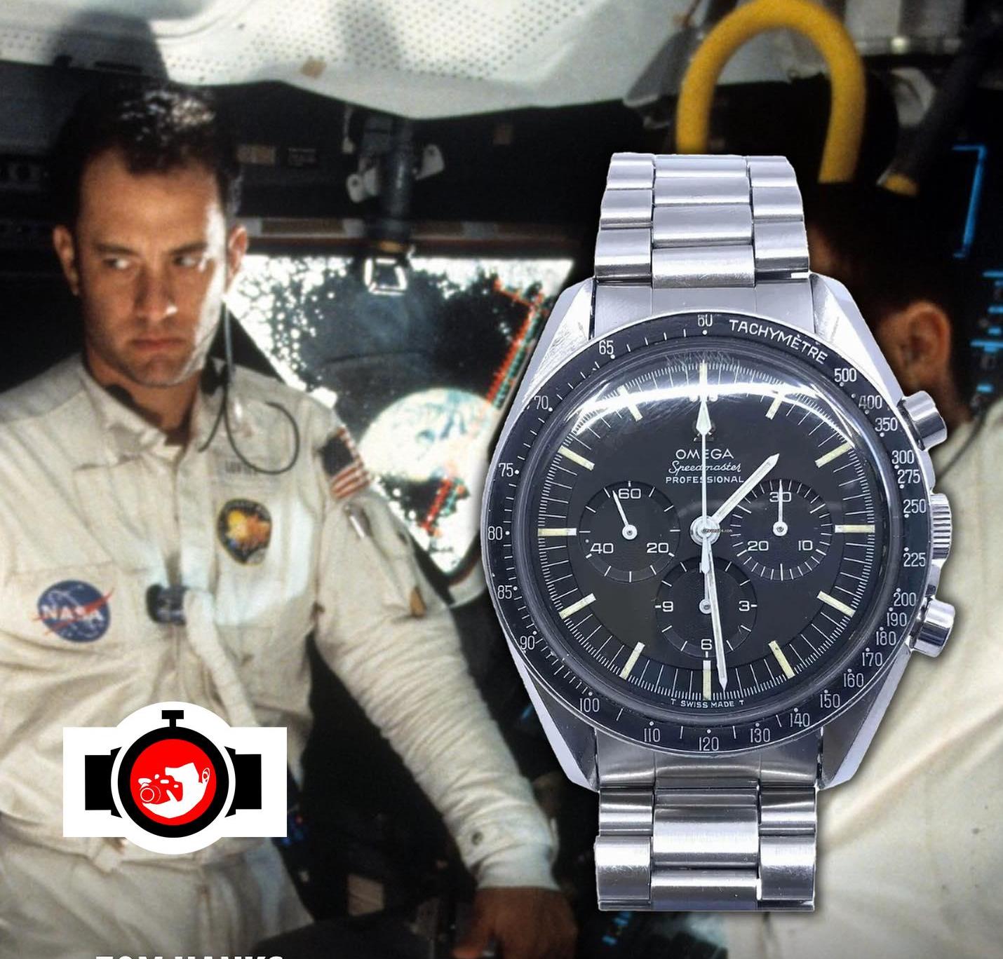 actor Tom Hanks spotted wearing a Omega 