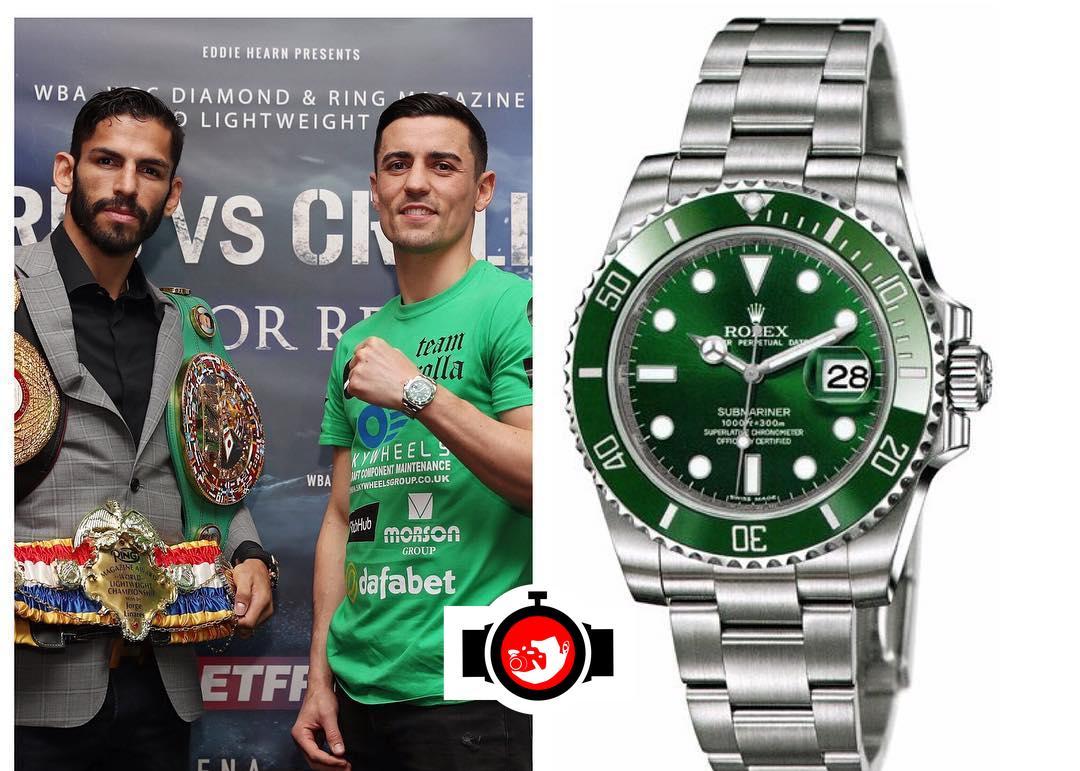 boxer Anthony Crolla spotted wearing a Rolex 116610LV