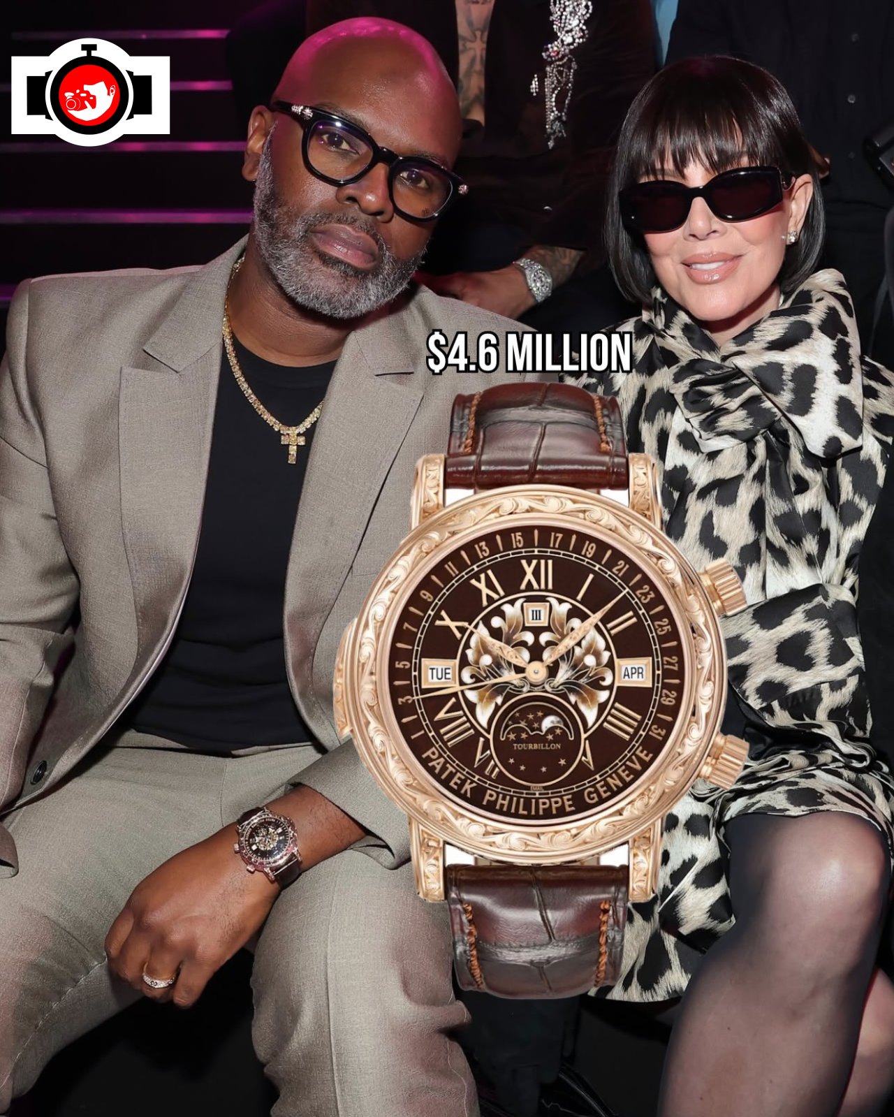 entrepreneur Corey Gamble spotted wearing a Patek Philippe 6002R