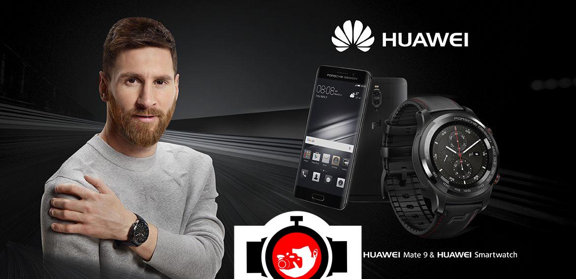footballer Lionel Messi spotted wearing a Huawei 