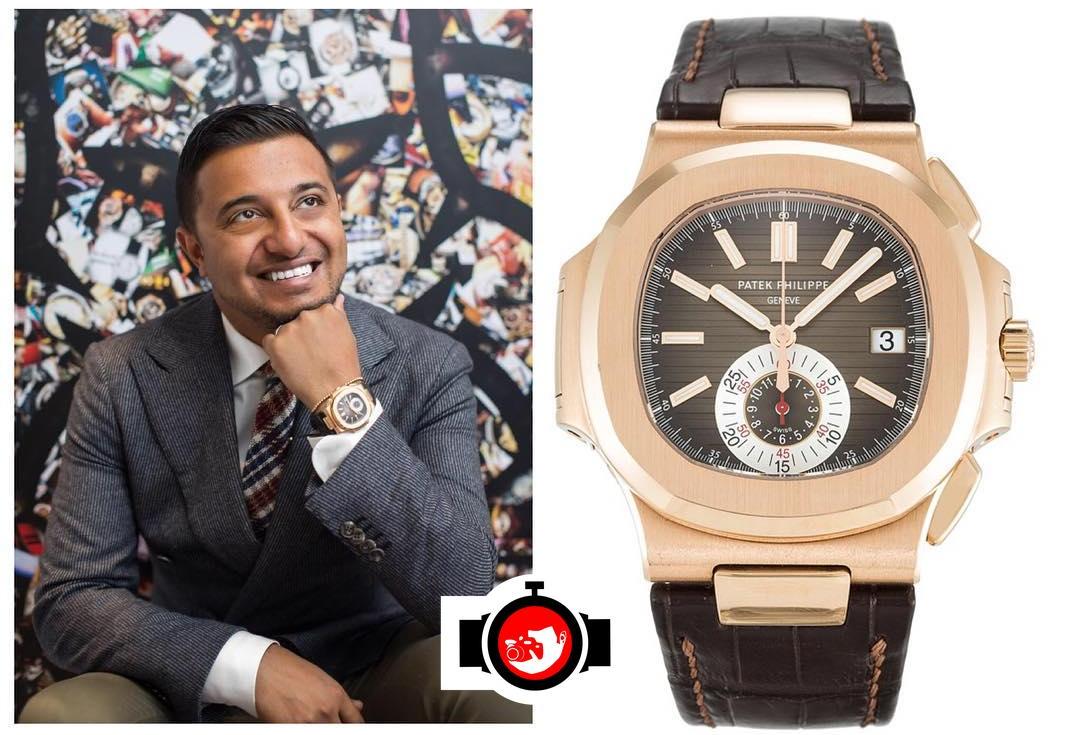 influencer Anish Bhatt spotted wearing a Patek Philippe 5980R