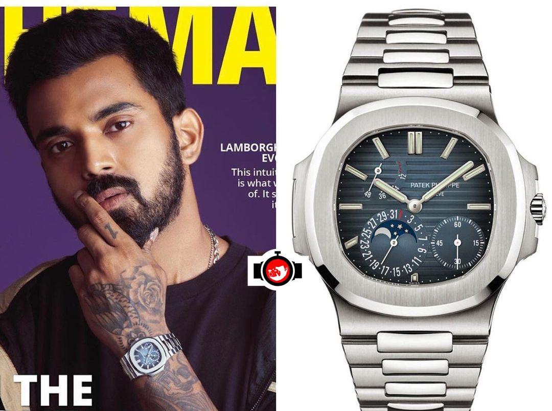 cricketer KL Rahul spotted wearing a Patek Philippe 5712/1A