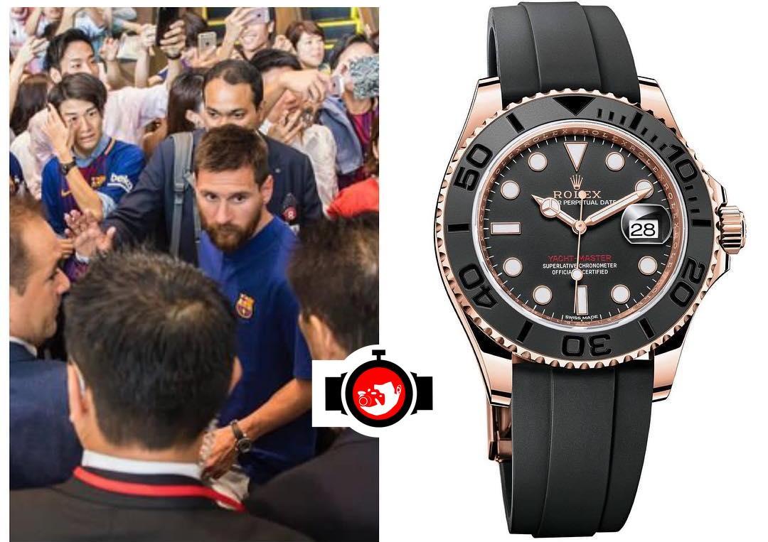 footballer Lionel Messi spotted wearing a Rolex 116655