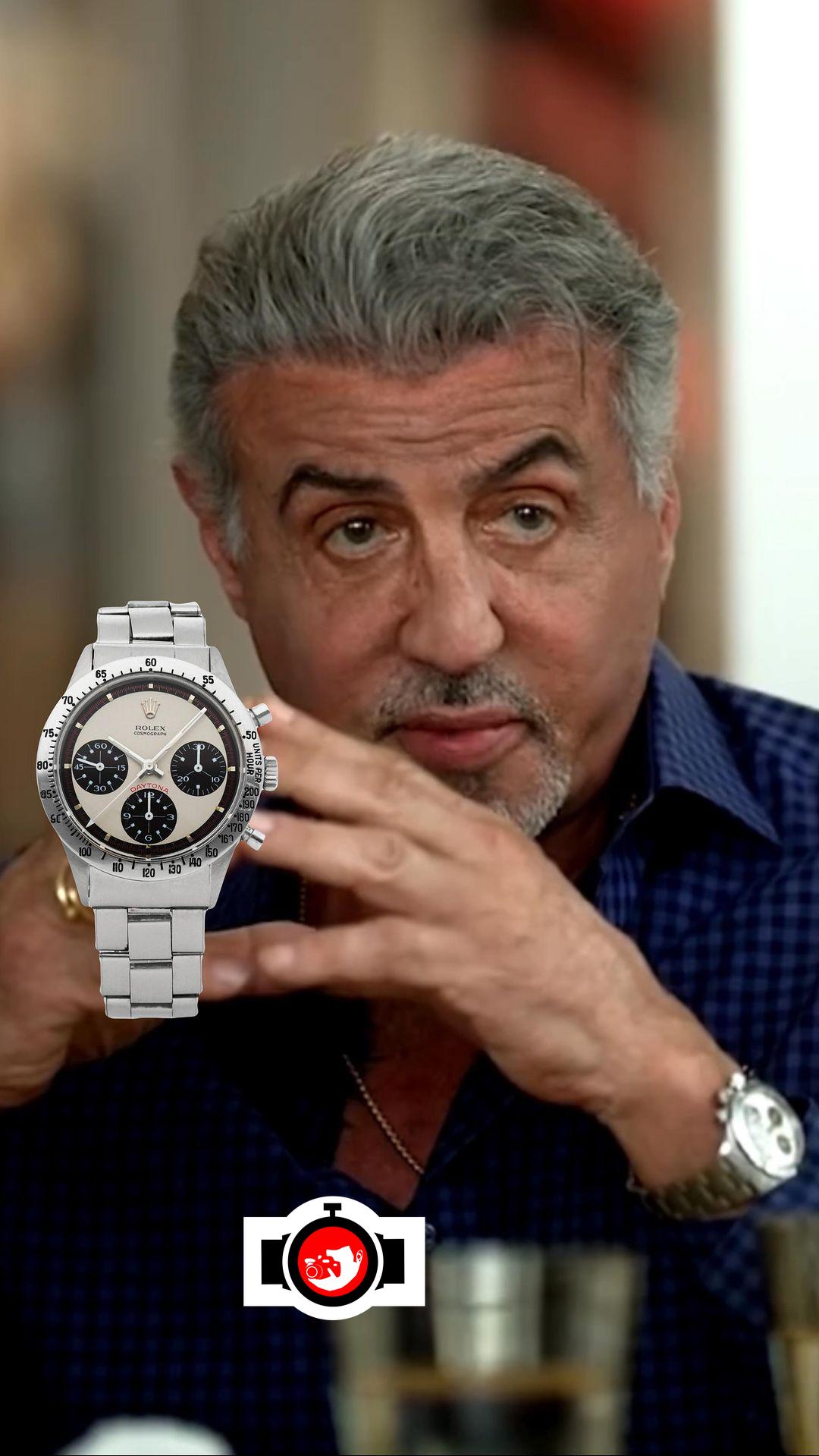 actor Sylvester Stallone spotted wearing a Rolex 6239