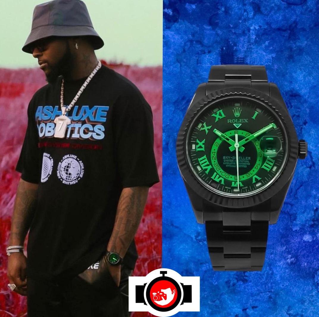 singer Davido spotted wearing a Rolex 326934