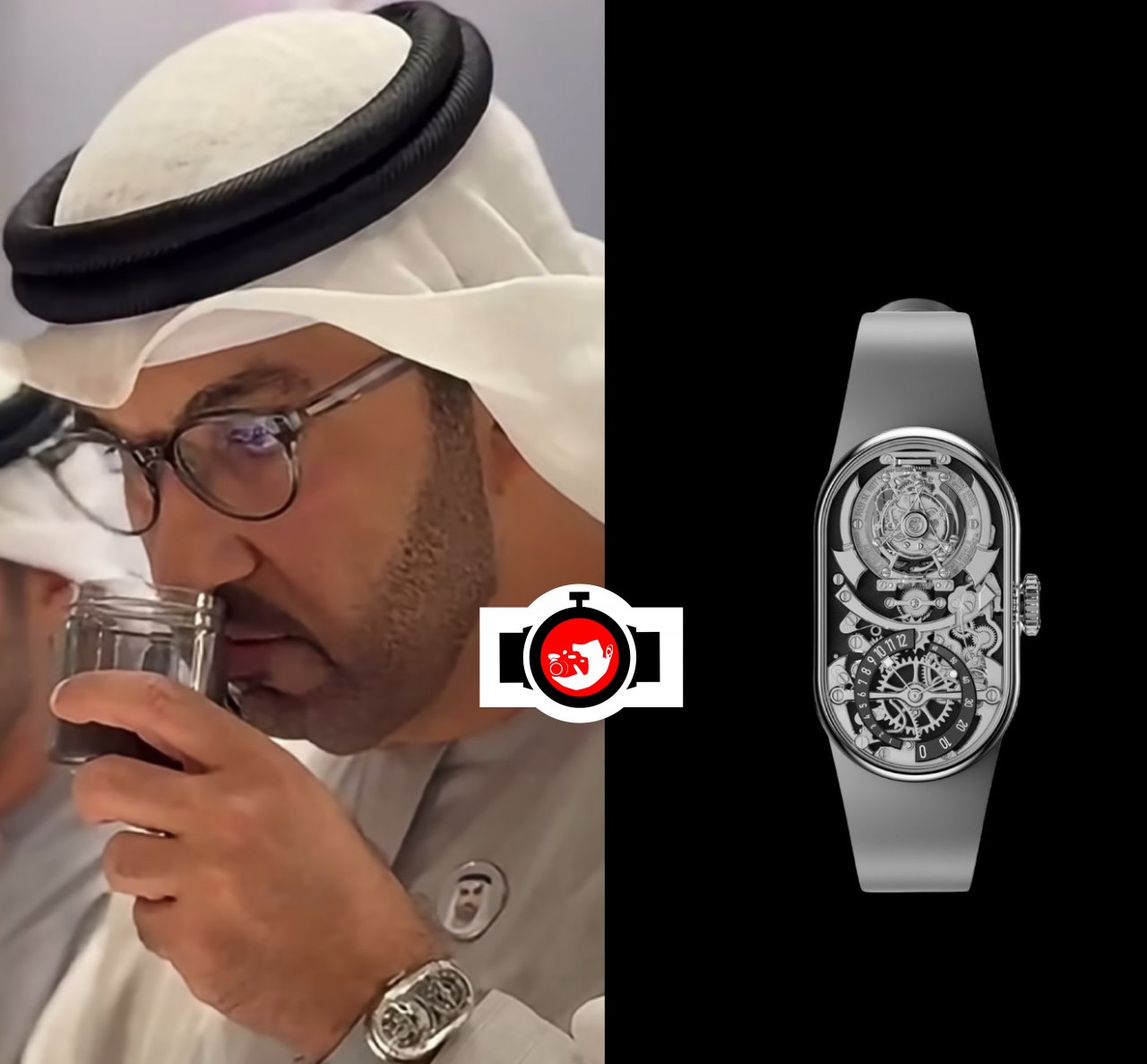 politician Sultan Al Jaber spotted wearing a Fum Al Hout Mark 1 Möbius