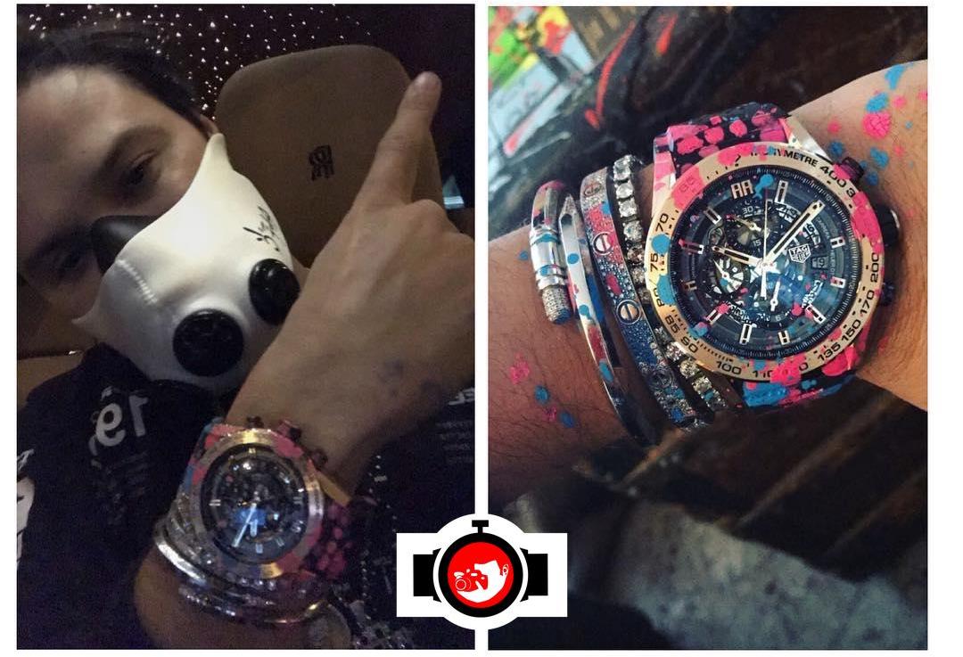 artist Alec Monopoly spotted wearing a Tag Heuer CAR2A5B.FT6044