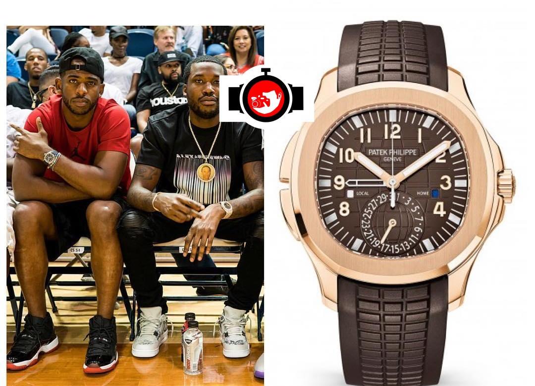 basketball player Chris Paul spotted wearing a Patek Philippe 5164R