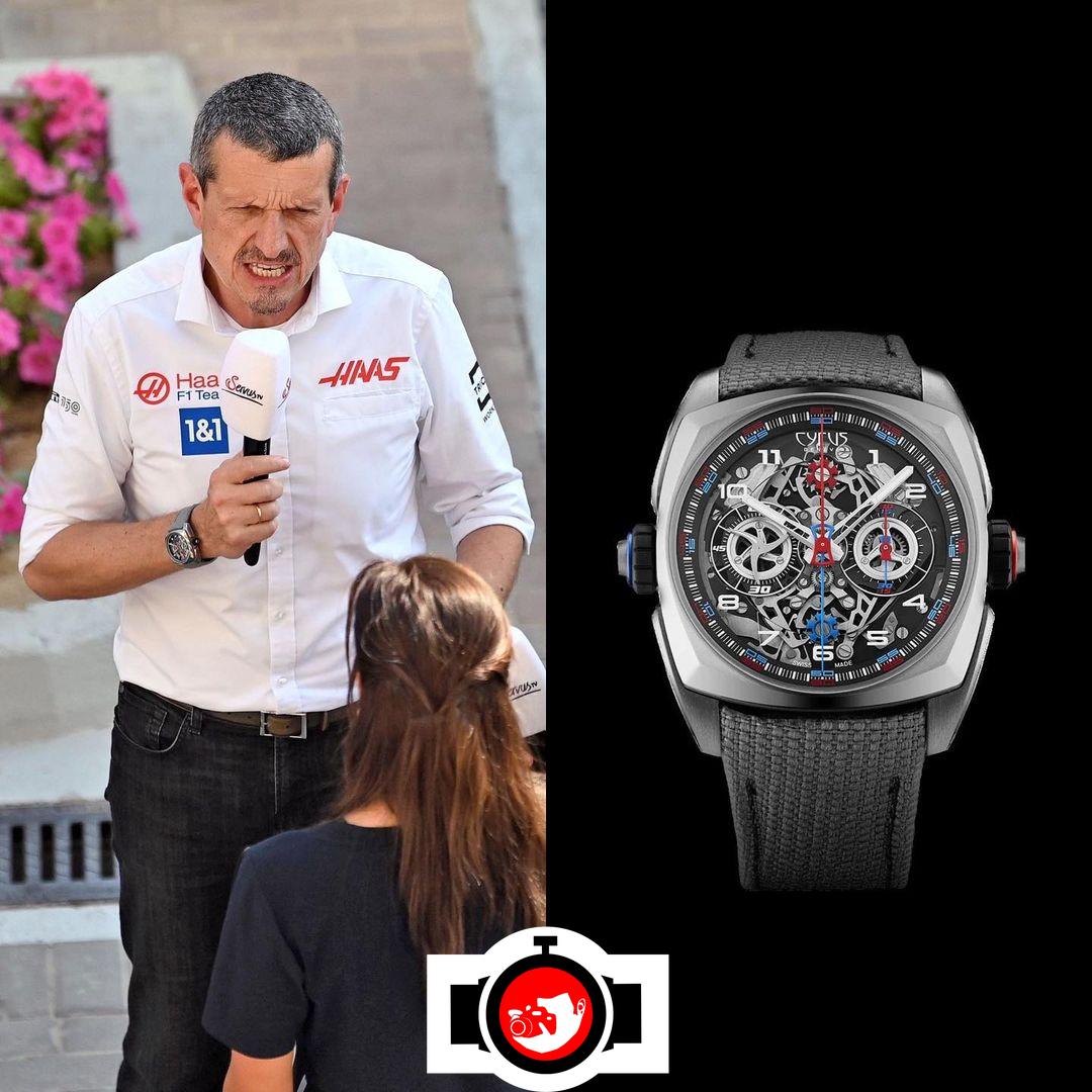 pilot Günther Steiner spotted wearing a Cyrus 