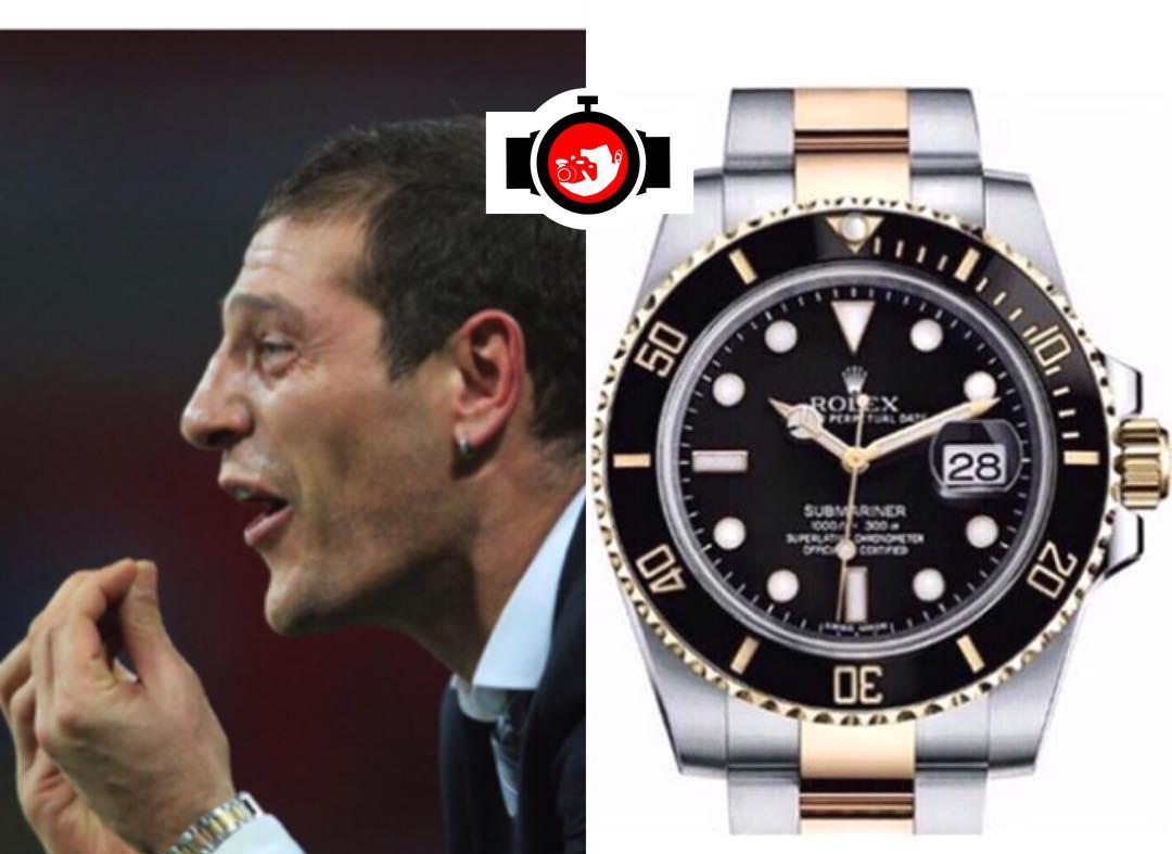 football manager Slaven Bilic spotted wearing a Rolex 116613LB