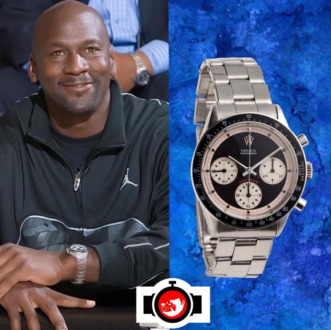 basketball player Michael Jordan spotted wearing a Rolex 6241