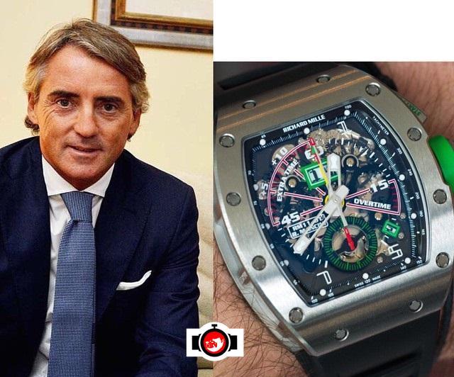 football manager Roberto Mancini spotted wearing a Richard Mille 
