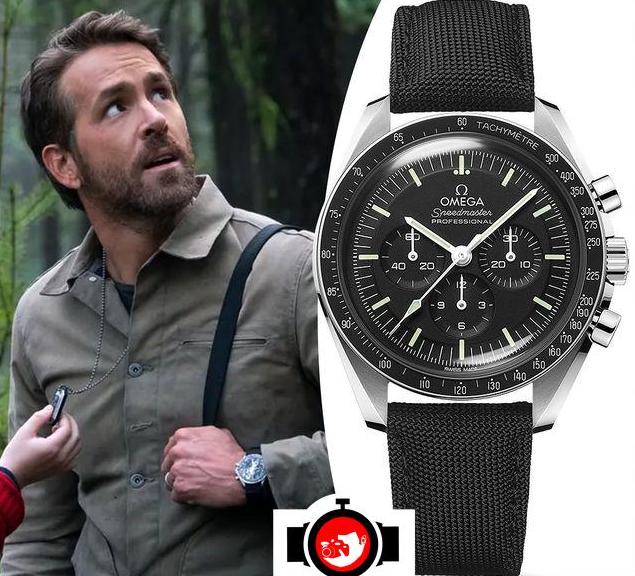 actor Ryan Reynolds spotted wearing a Omega 