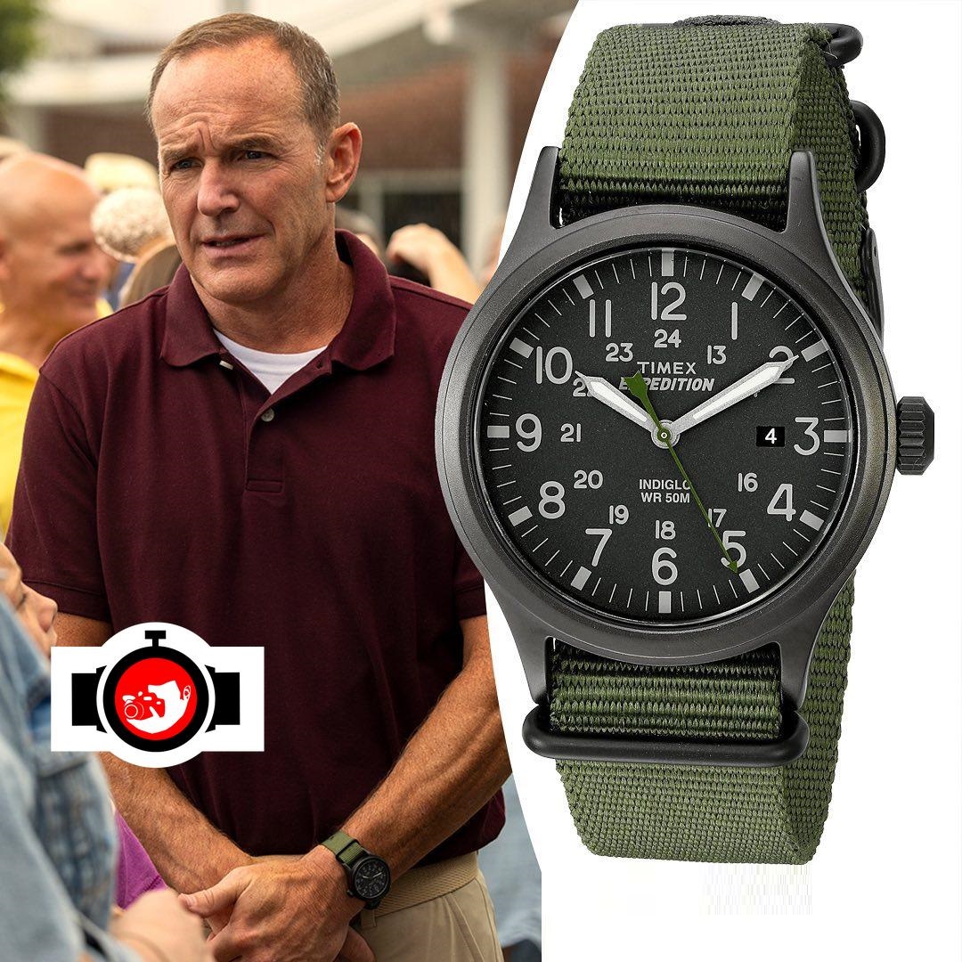 actor Clark Gregg spotted wearing a Timex TW4B04700