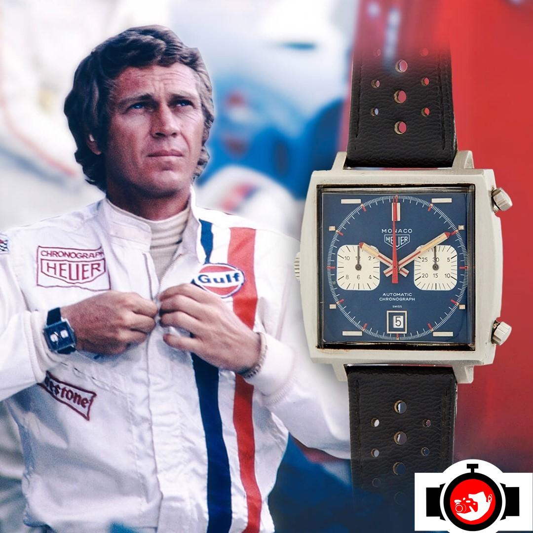 actor Steve McQueen spotted wearing a Tag Heuer 1133