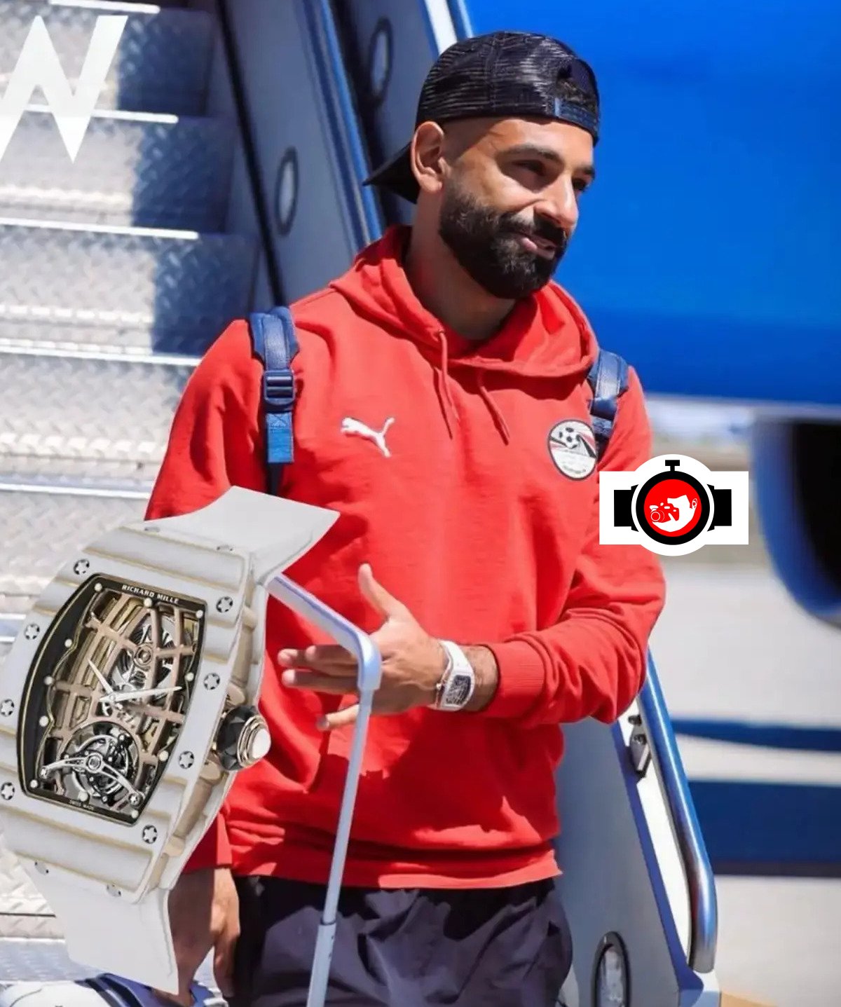 footballer Mohamed Salah spotted wearing a Richard Mille RM 74-02