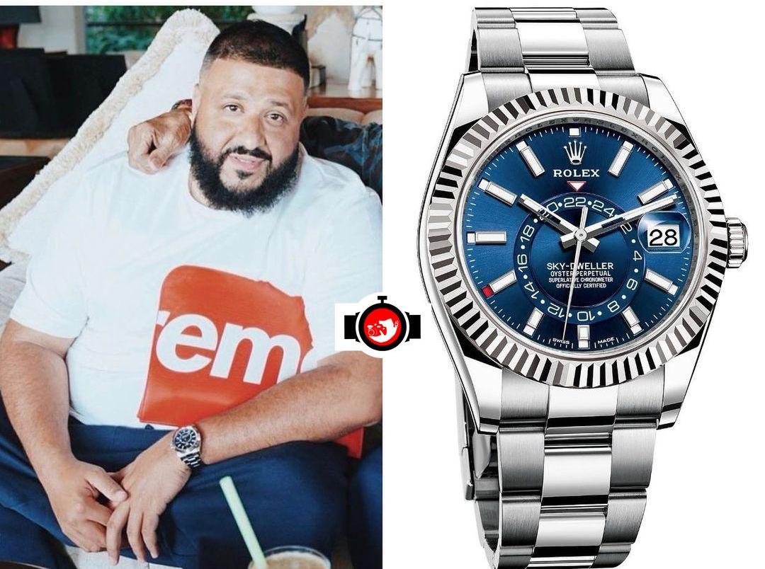 DJ Khaled's Sky-high Style: The Oyster Steel and White Gold Rolex Skydweller With a Blue Dial